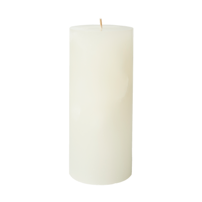 White candle on a white background