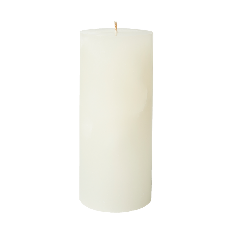 White candle on a white background