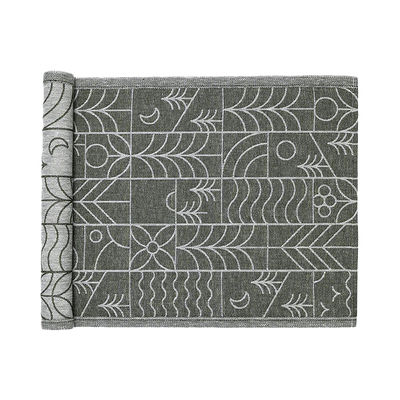 Jokipiin Maisema Green/White Sauna Seat Cover