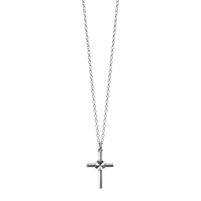 Kalevala Four-Leaf Clover Cross Silver Necklace