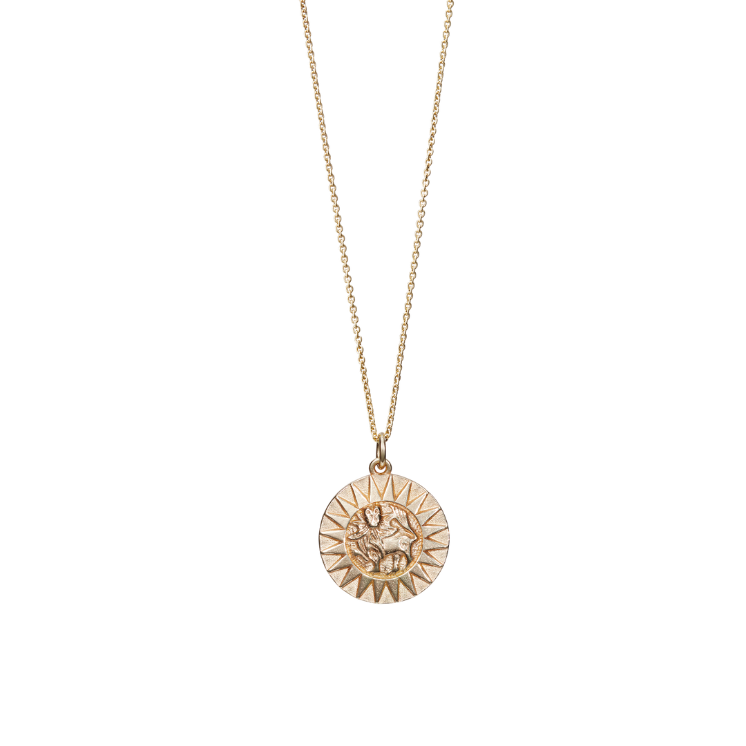 KalevalaSunLionBronzeNecklace_