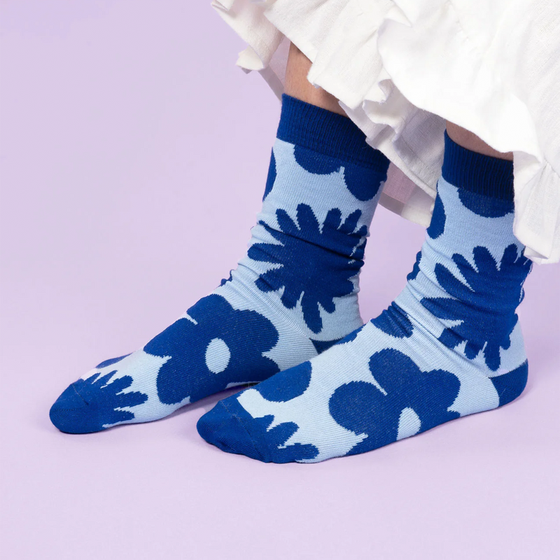 Kauniste Lampo Blue floral Socks
