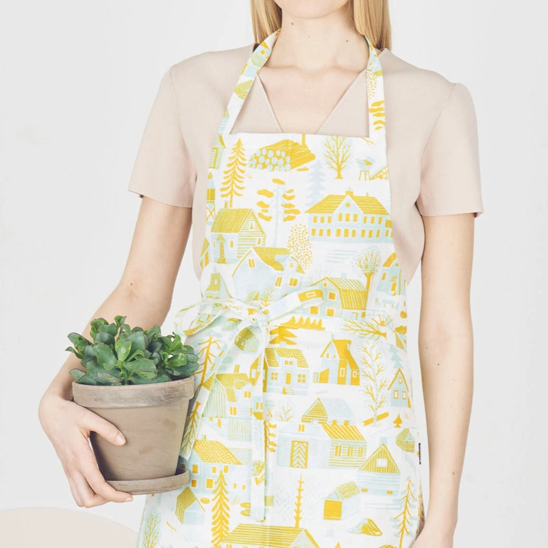 Kauniste Mökkilä yellow apron