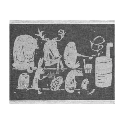 Lapuan Kankurit Elainten Sauna Seat Cover, white/black