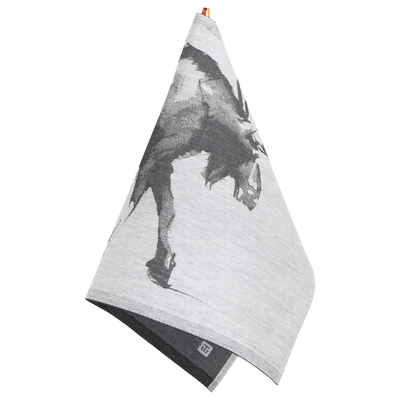Lapuan Kankurit Hirvi Kitchen Towel, white/black