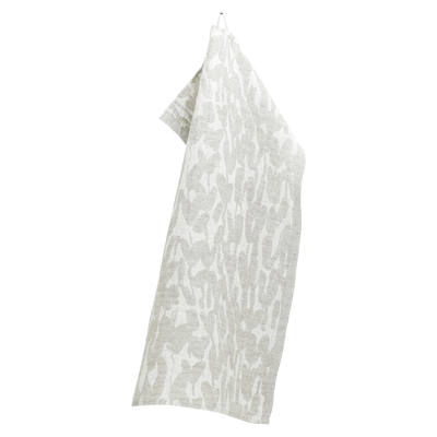 Lapuan Kankurit Jäkälä Linen Kitchen Towel, white linen