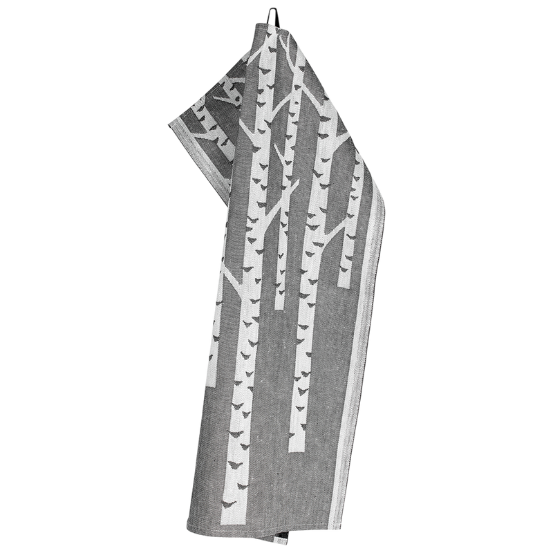 Lapuan Kankurit Koivu Kitchen Towel, white/black