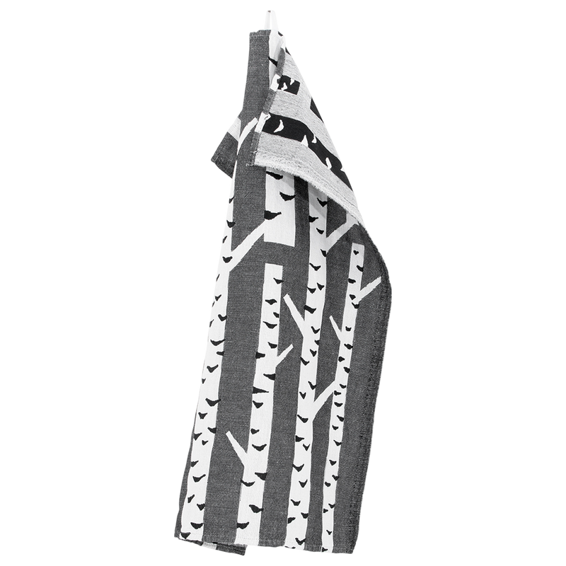 Lapuan Kankurit Koivu Kitchen Towel, white/black