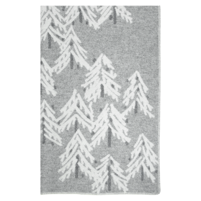 Lapuan Kankurit Kuusi Wool Blanket, lt.grey/white