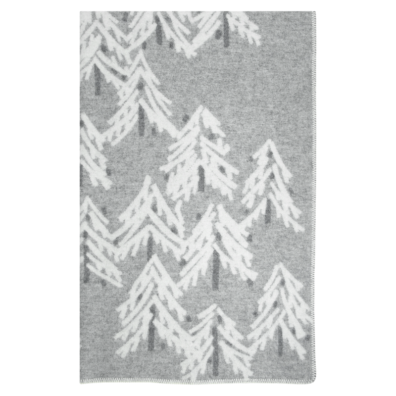 Lapuan Kankurit Kuusi Wool Blanket, lt.grey/white