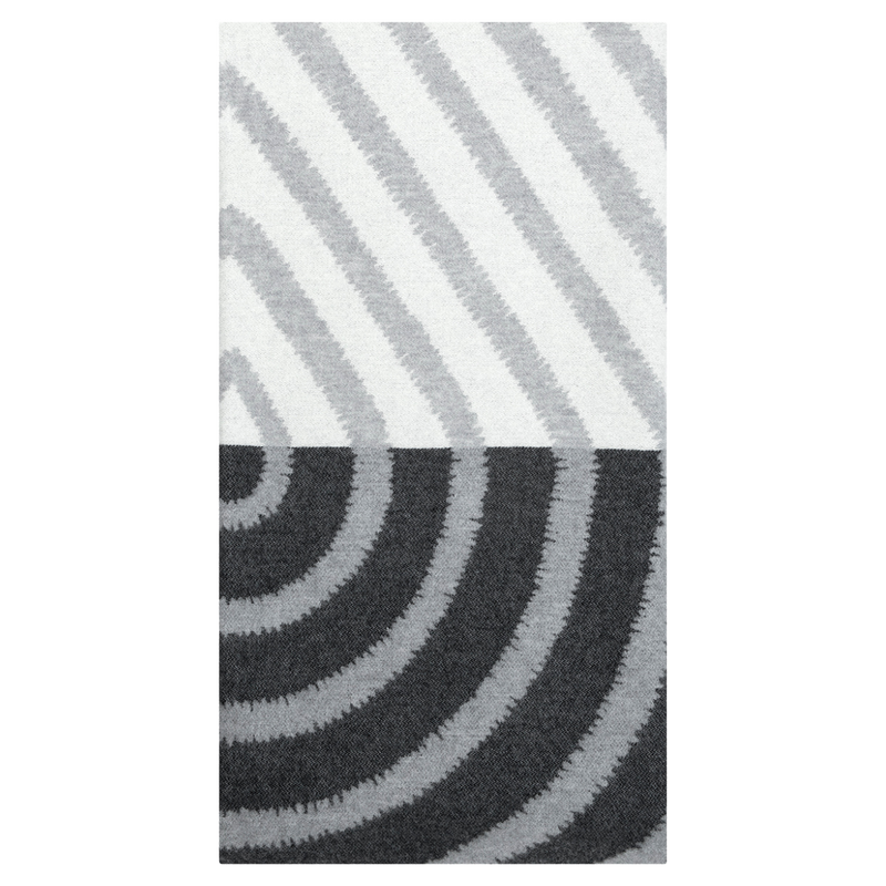 Lapuan Kankurit Metsälampi Wool Blanket, white/grey/black