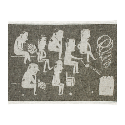 Lapuan Kankurit Miesten Sauna Seat Cover, white/black