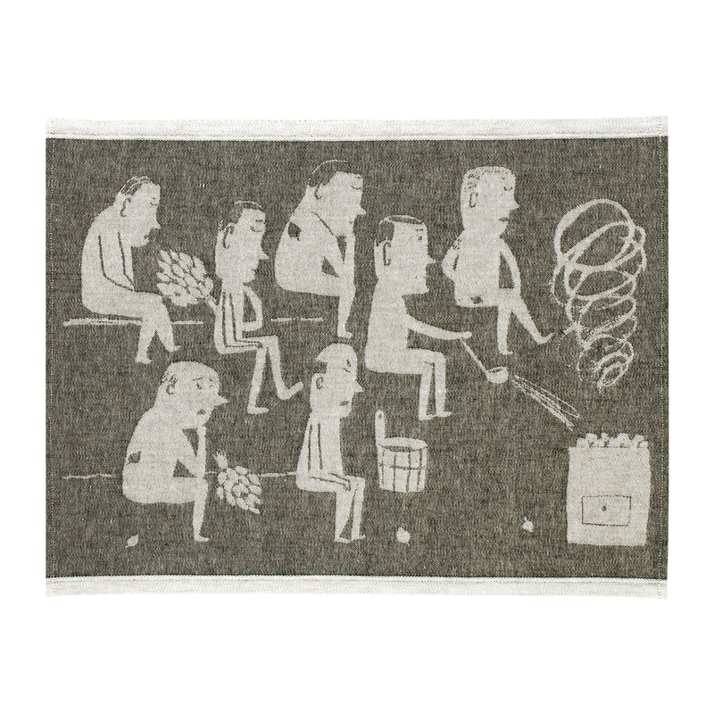 Lapuan Kankurit Miesten Sauna Seat Cover, white/black