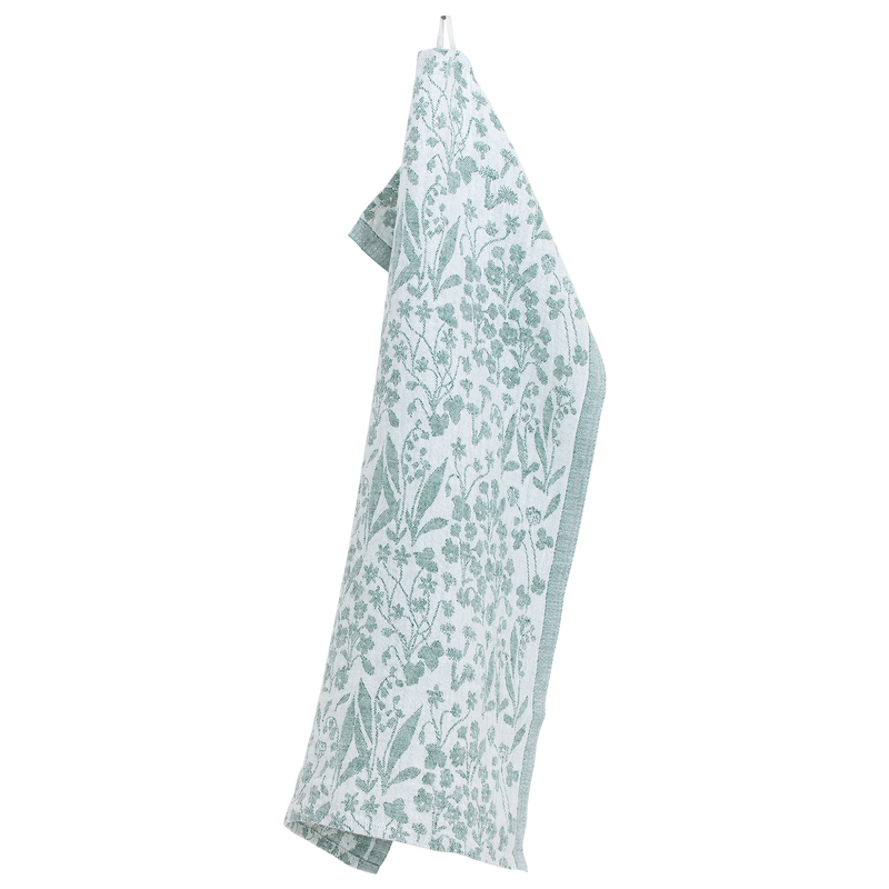 Lapuan Kankurit Niitty Kitchen Towel, white/green