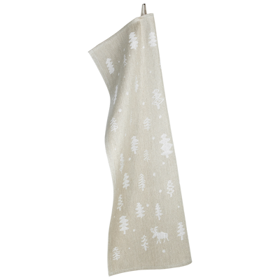 Lapuan Kankurit Poro Kitchen Towel, linen/white