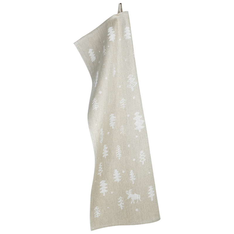 Lapuan Kankurit Poro Kitchen Towel, linen/white