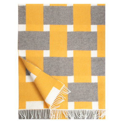Lapuan Kankurit Punos Wool Blanket, beige/cloudberry/white