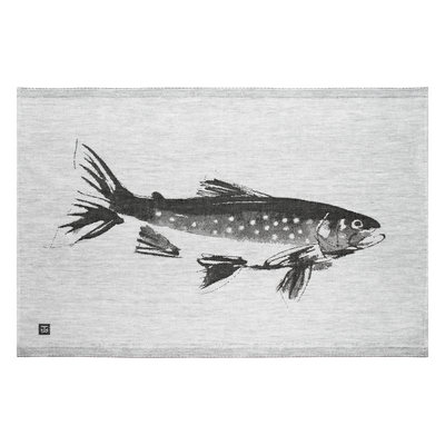 Lapuan Kankurit trout Kitchen Towel, white/black