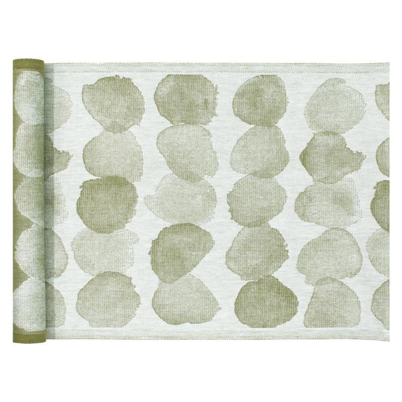 Lapuan Kankurit Sade Sauna Bench Cover, white/olive