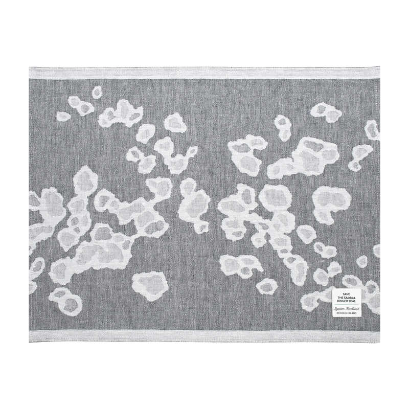 Lapuan Kankurit Saimaannorppa Sauna Seat Cover, white/grey