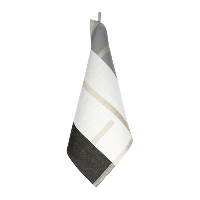 Lapuan Kankurit Suunta Linen Napkin, whitegreyblack
