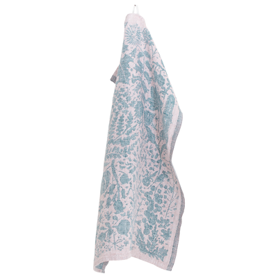 Lapuan Kankurit Villiyrtit Kitchen Towel, rose/petroleum