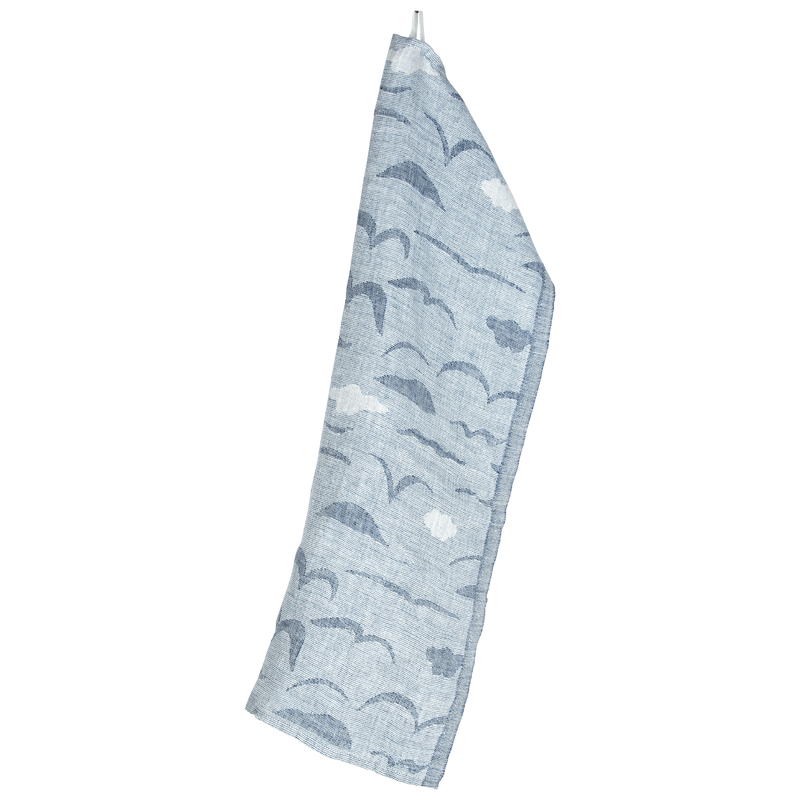 Lapuan Kankurit Rannalla Kitchen Towel, white/blue