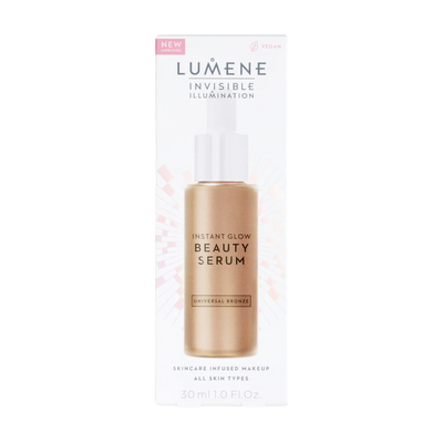 Lumene Invisible Illumination Instant Glow Beauty Serum bronze recycable packaging