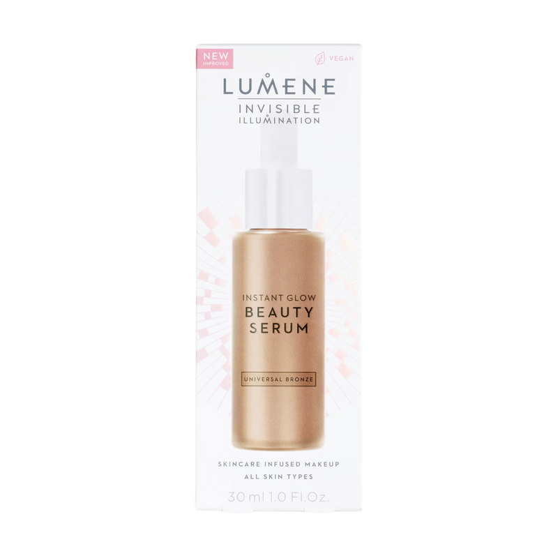 Lumene Invisible Illumination Instant Glow Beauty Serum bronze recycable packaging
