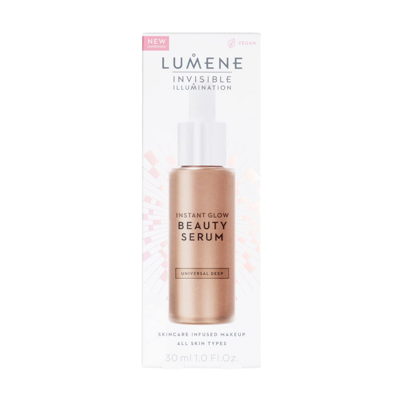 Lumene Invisible Illumination Instant Glow Beauty Serum - Deep recycable packaging