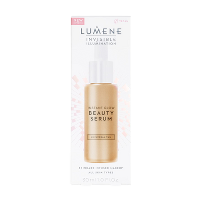 Lumene Invisible Illumination Instant Glow Beauty Serum recycable packaging