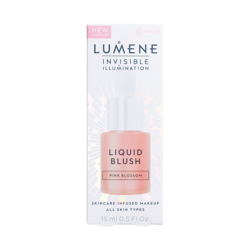 Lumene Invisible Illumination Liquid Blush - Pink blossom recycable packaging