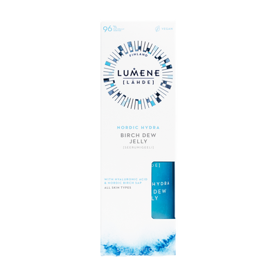 packaging for Lumene Nordic Hydra Birch Dew Jelly Serum