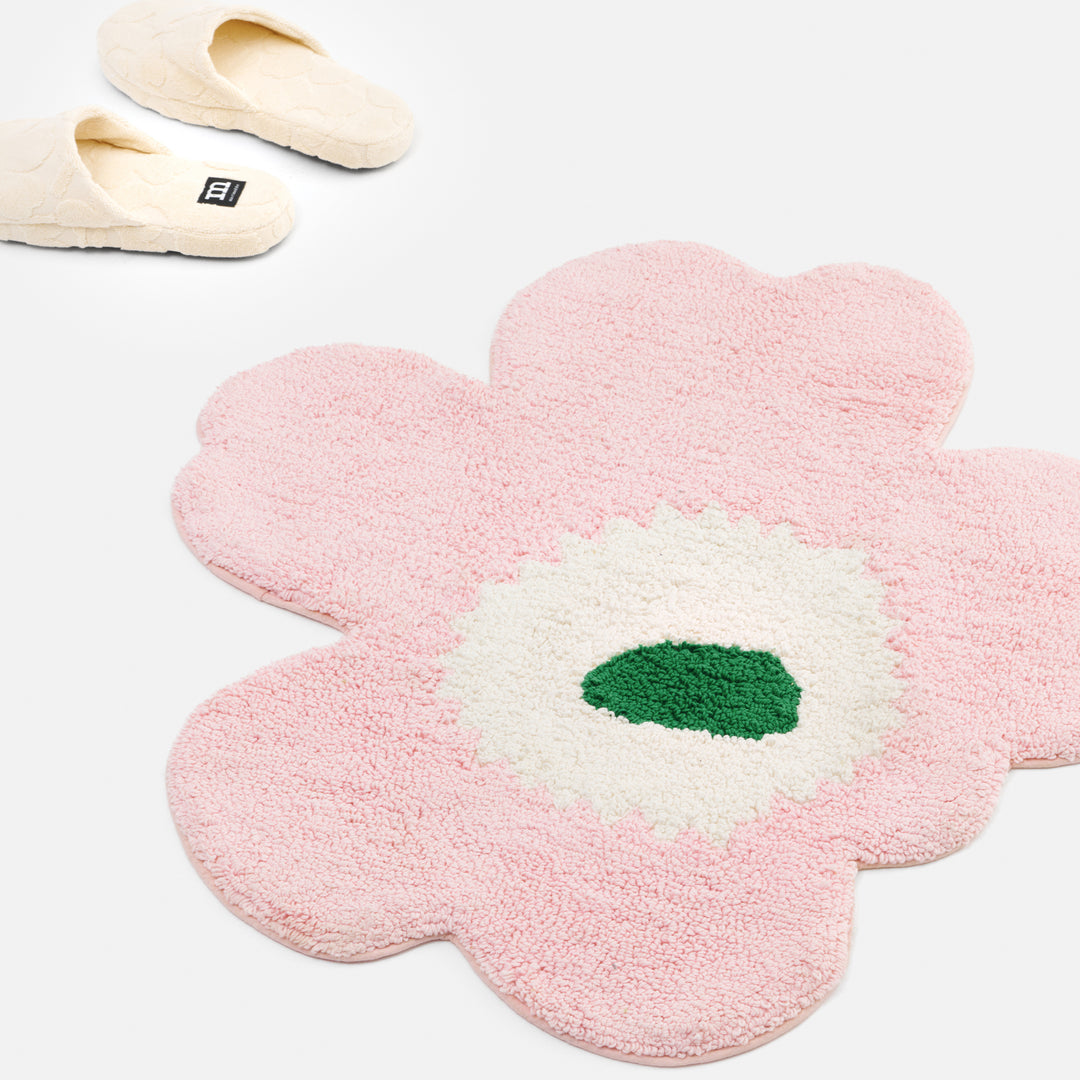 Marimekko Unikko Bath Mat, lt.pink/off-white/green – Touch of Finland