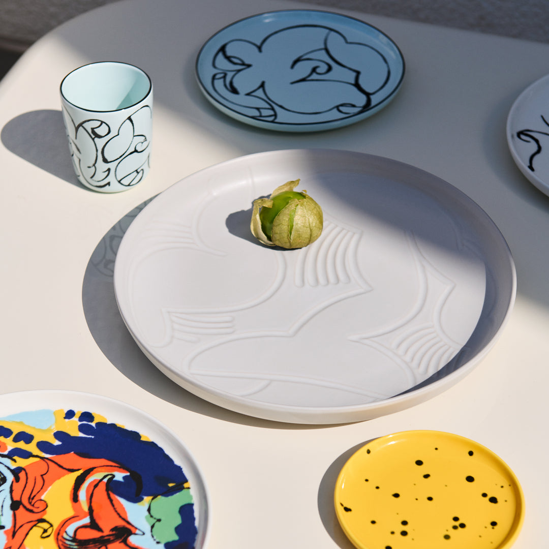 Marimekko Vildmo Serving Platter, terra/white – Touch of Finland
