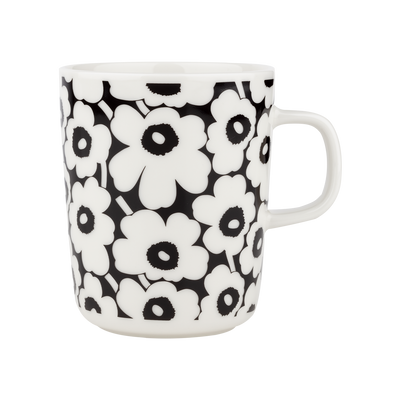 Marimekko 60th Anniversary Pikkuinen Unikko Mug, black/white