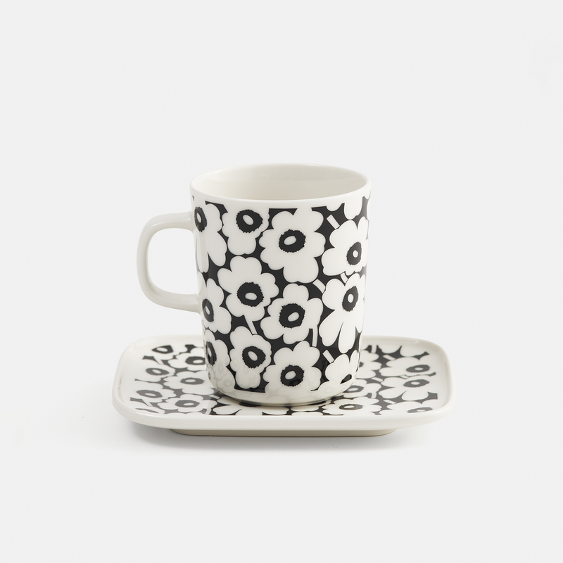 Marimekko 60th Anniversary Pikkuinen Unikko mug and plate set