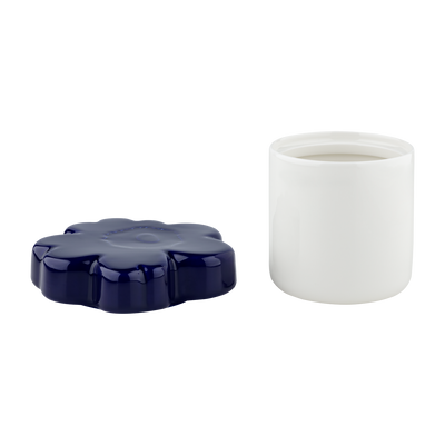 Marimekko 60th Anniversary Unikko Collectible Jar, blue/white with lid