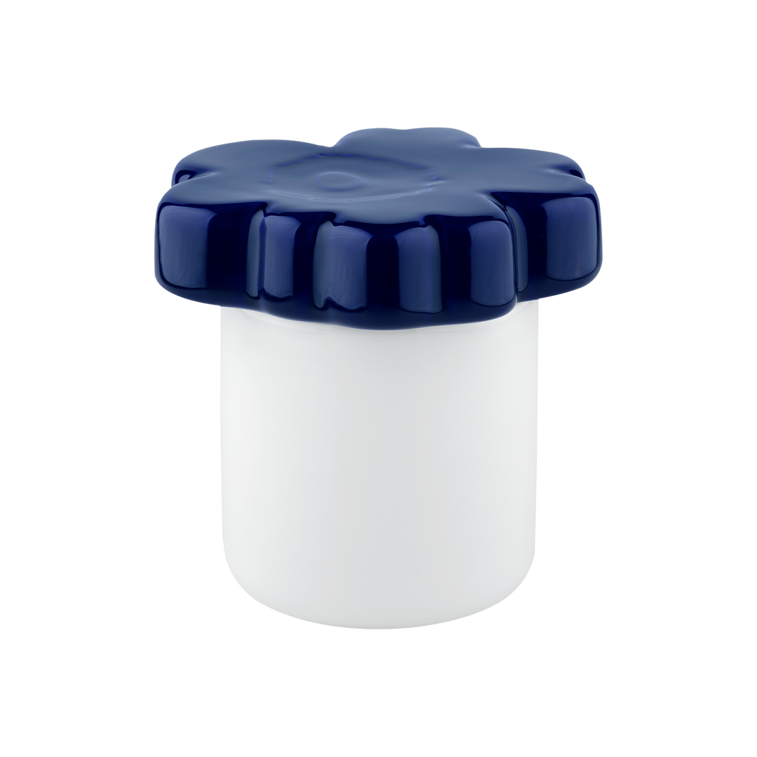 Marimekko 60th Anniversary Unikko Collectible Jar, blue/white Marimekko 60th Anniversary Unikko Collectible Jar, blue/white