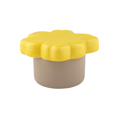 Marimekko 60th Anniversary Unikko Collectible Jar, yellow/brown