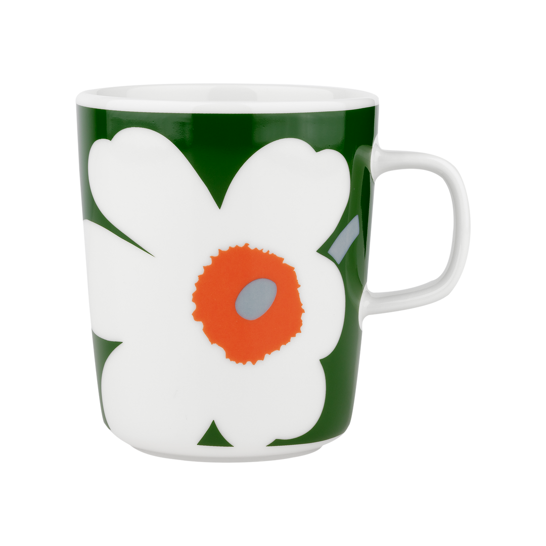Marimekko 60th Anniversary Unikko Mug, white/green/orange – Touch