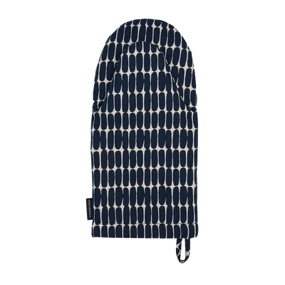 Marimekko Alku Oven Mitten  dark blue linen