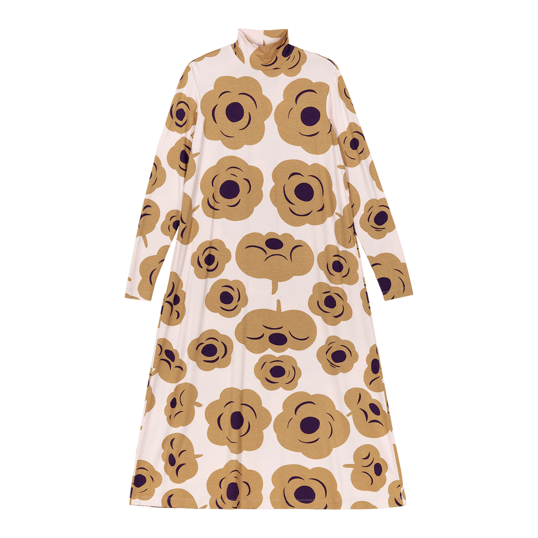 marimekko dress Marimekko Cavea Tumma Jersey Dress, lt.pink/brown/dk.purple – Touch of  Finland