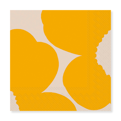 Marimekko Iso Unikko Yellow Lunch Napkins (20 Pack)