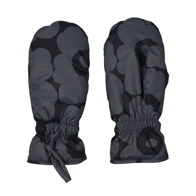Marimekko Magneetti Unikko Mittens, dk.grey/black