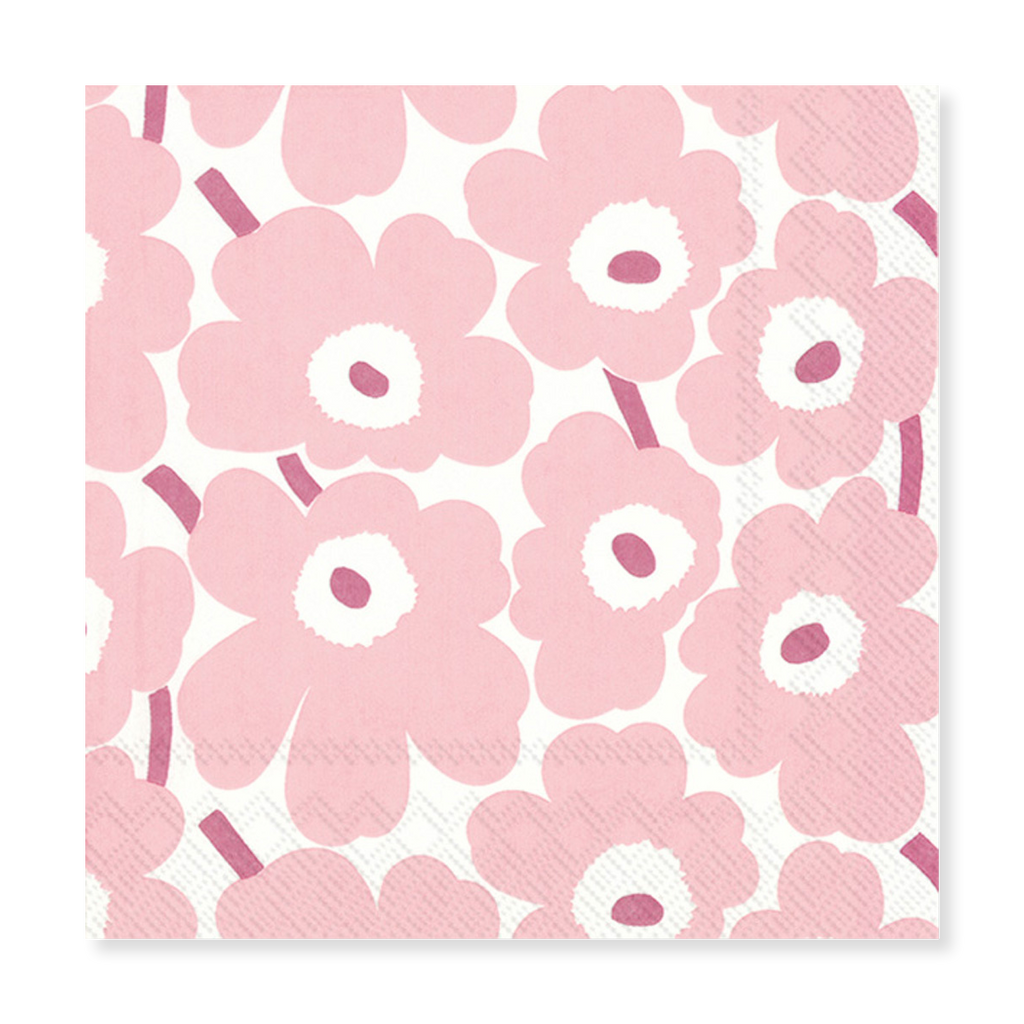 Marimekko Pieni Unikko Light Rose Lunch Napkins (20 Pack) – Touch