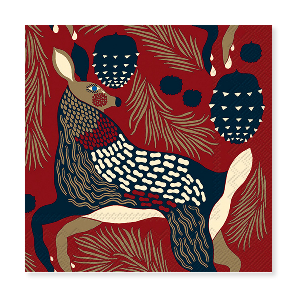 Marimekko Peura Brown Lunch Napkins