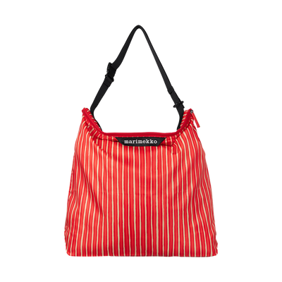 Marimekko Piccolo Neat Large Crossbody Shoulder Bag, red/beige