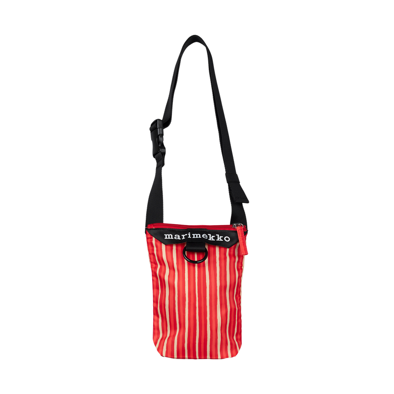 Marimekko Piccolo Neat Phone Pocket Shoulder Bag, red/beige