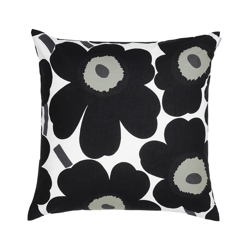 Marimekko Pieni Unikko Cushion Cover, white/black